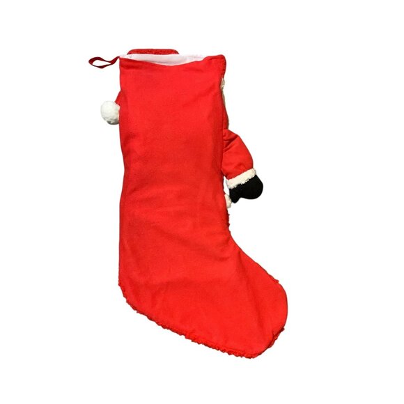 Vtg Santa Claus Plush Christmas Stocking Musical Lights Up Battery Operated 21” - Picture 4 of 7